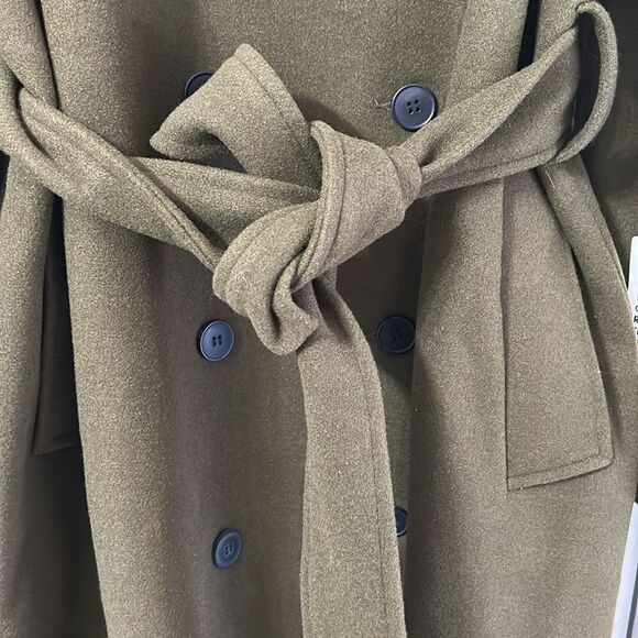 ASOS Olive Green Trench Belted Jacket(Size Medium) - Picture 8 of 10